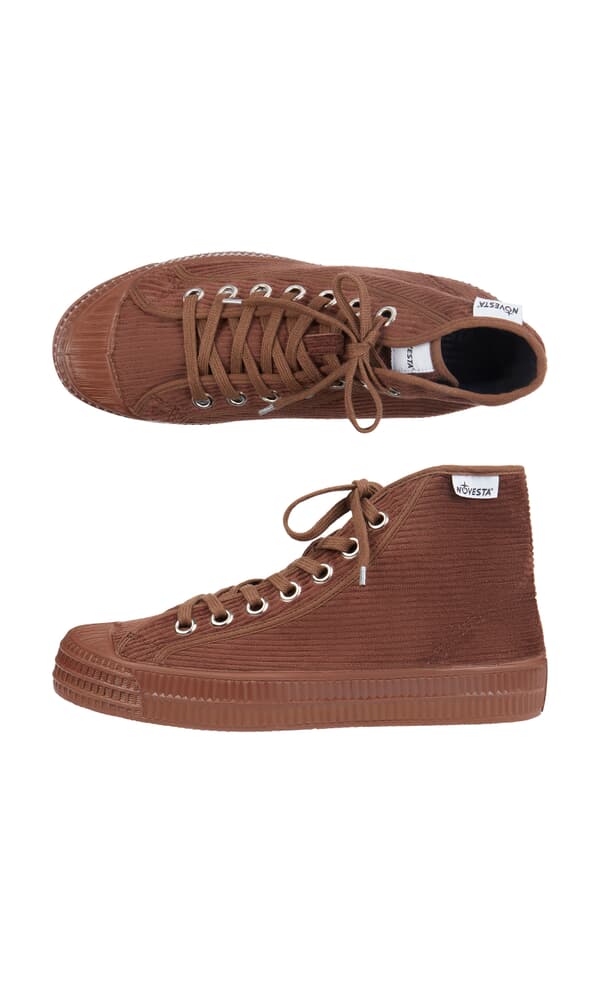 Brown cord hightops