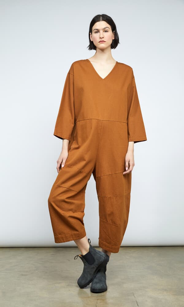 Long sleeve overalls - tawny 