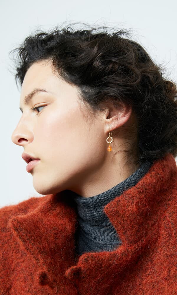 Carnelian drop earrings