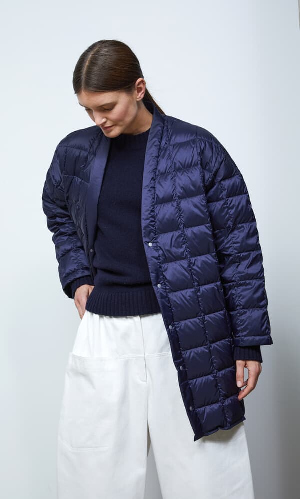 Navy quilt kimono jacket