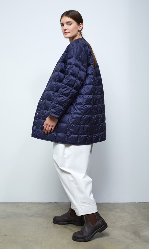 Navy quilt kimono jacket