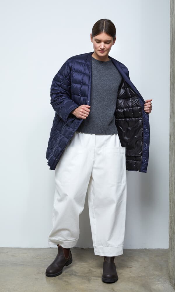 Navy quilt kimono jacket