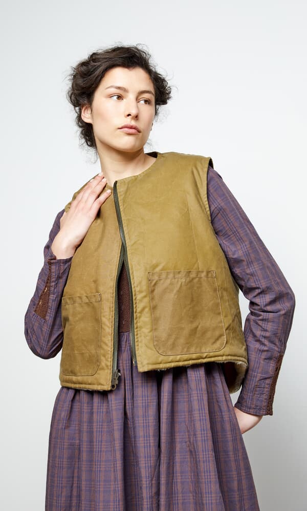 Reversible sheepskin vest