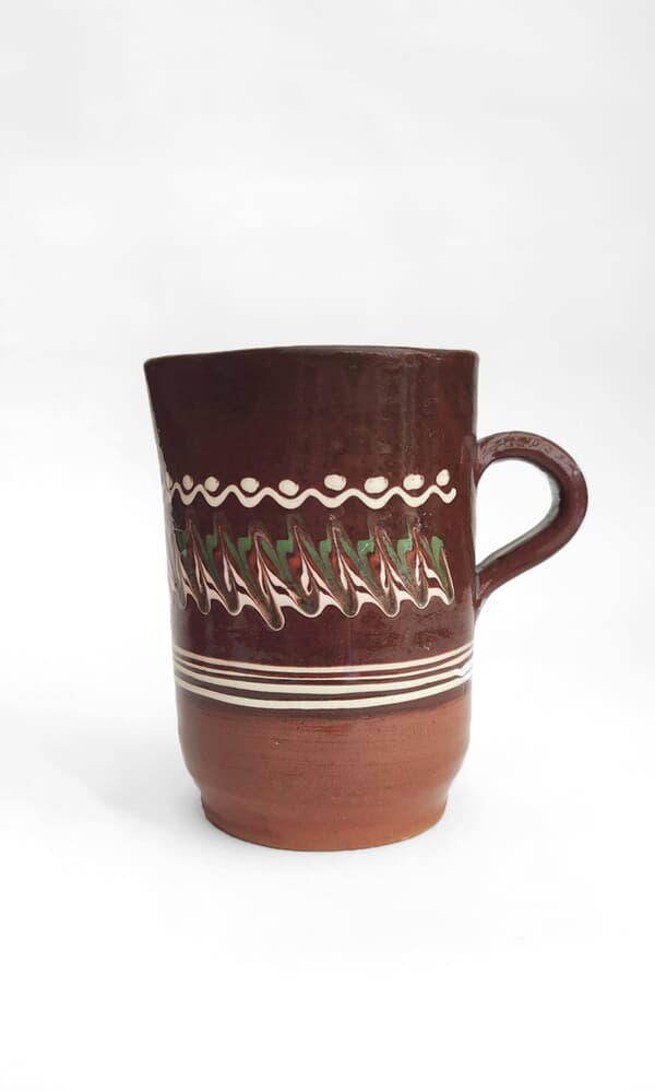 Tall glazed jug - chocolate