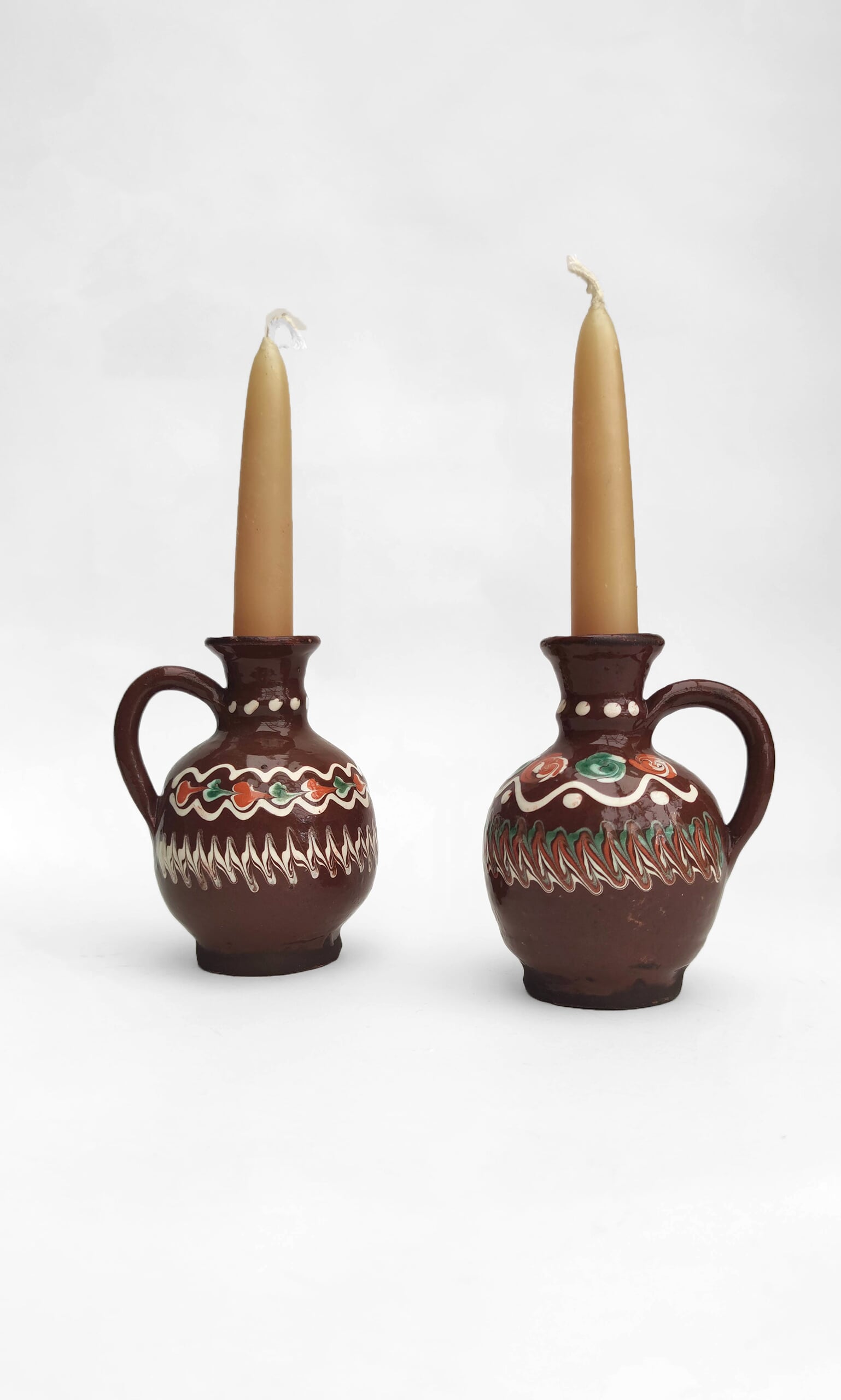 Ceramic candlestick holder - chocolate (Each)