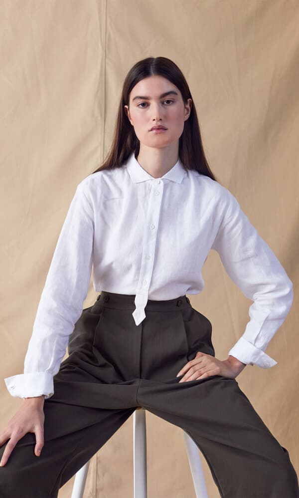 Tab Linen Shirt 