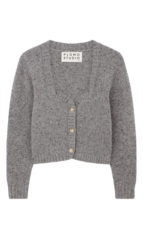 Alpine cardigan - flat stone grey