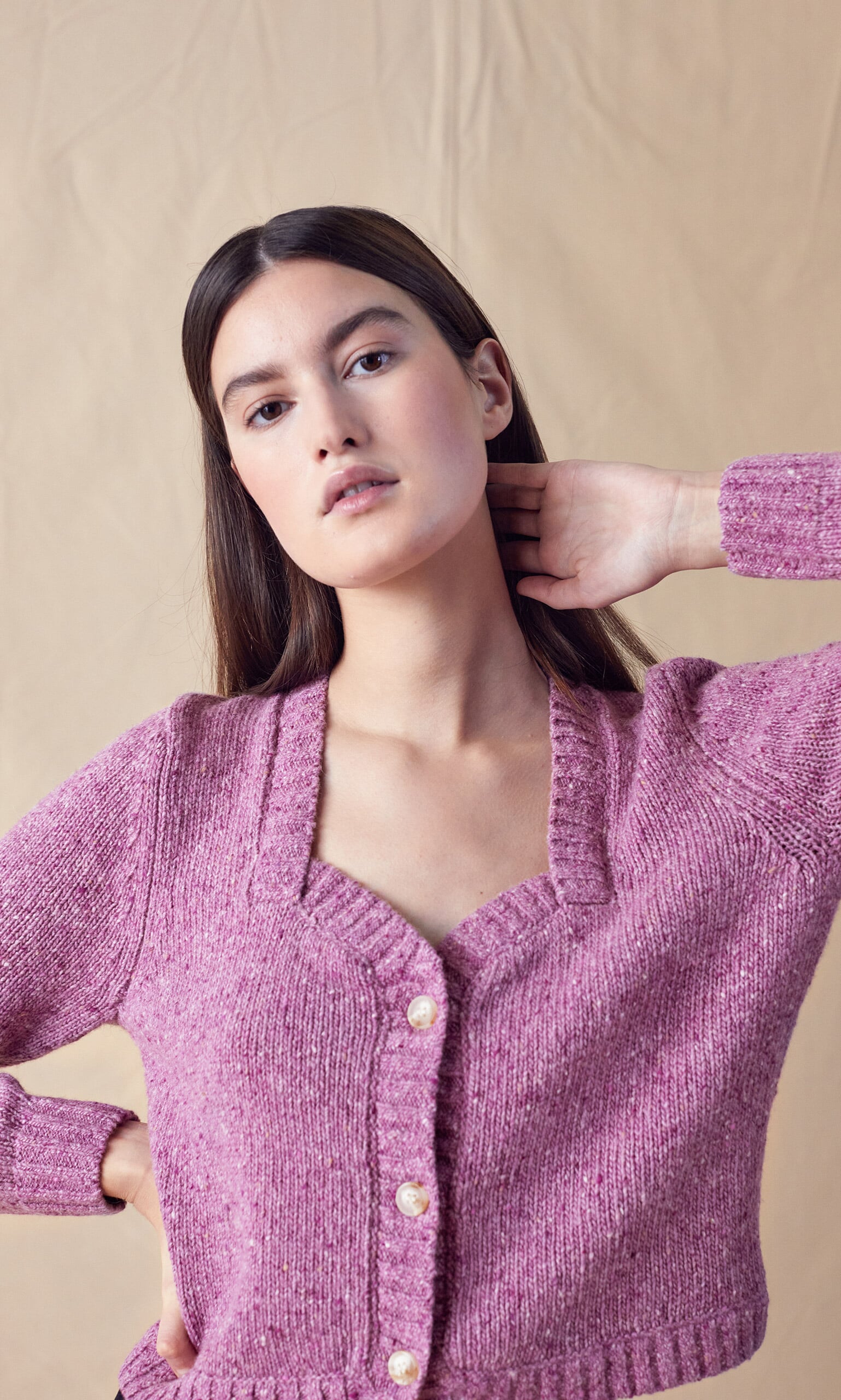 Alpine cardigan - rose