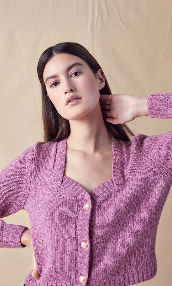 Alpine cardigan - rose