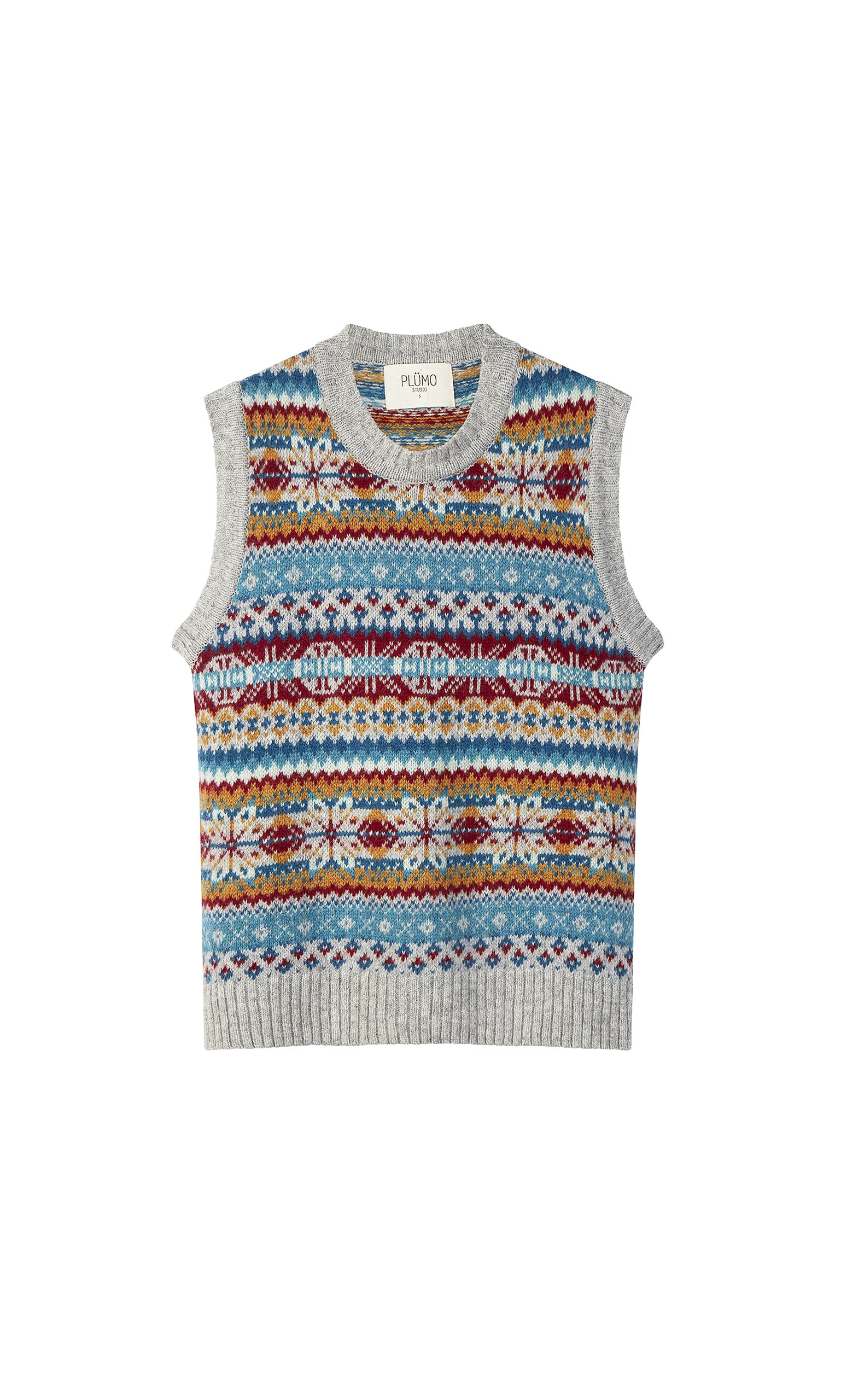 Hardie fair isle vest - Plümo Ltd