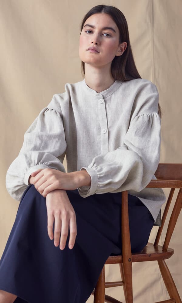 Light keepers blouse - flax