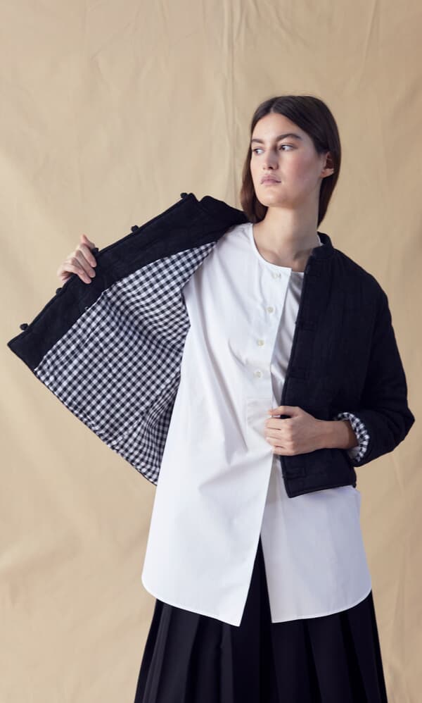Gingham quilt jacket 