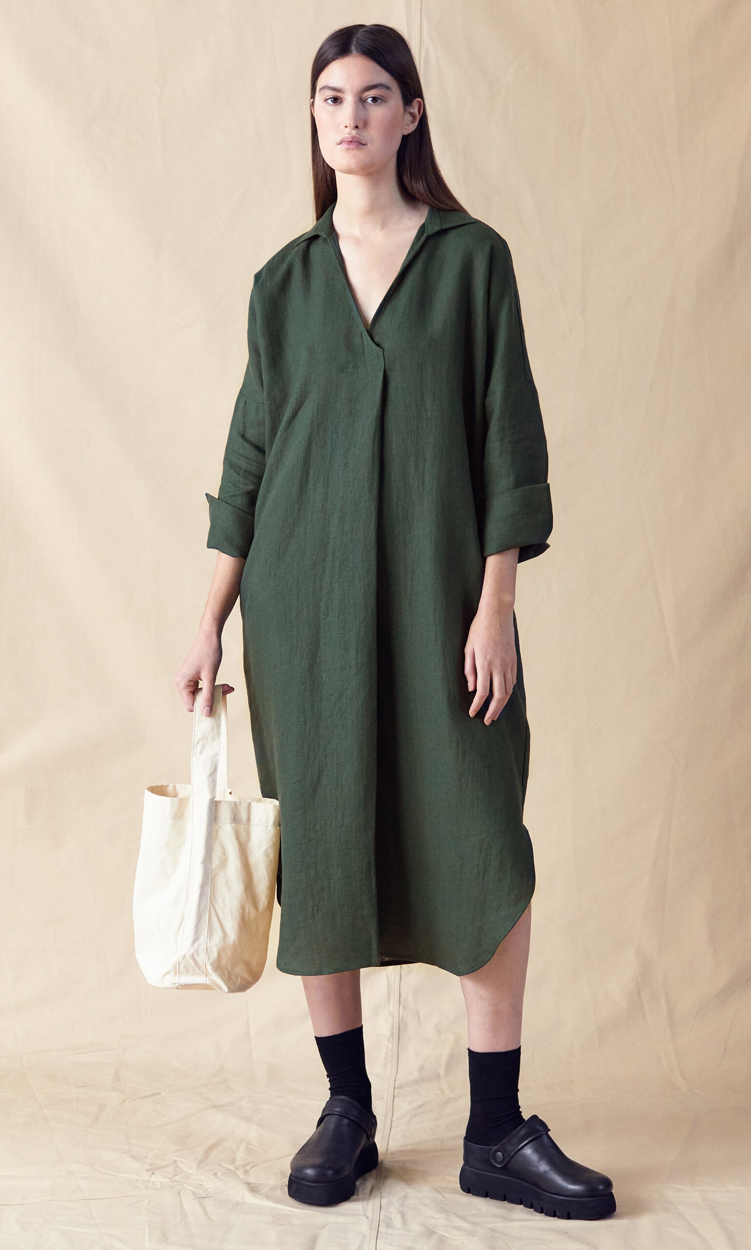 Waxed Cotton bucket bag - Cloud 