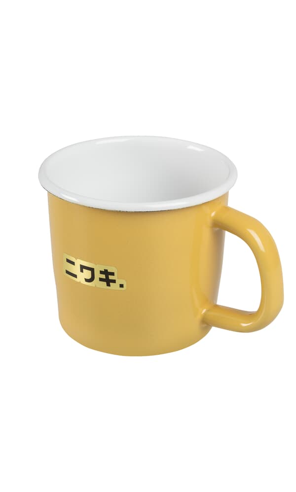 Mustard yellow enamel mug 