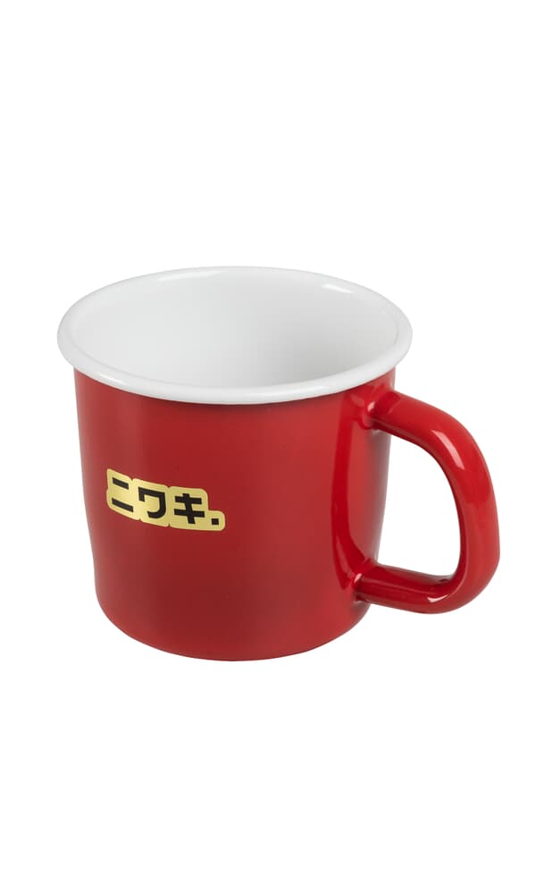 Red enamel mug 