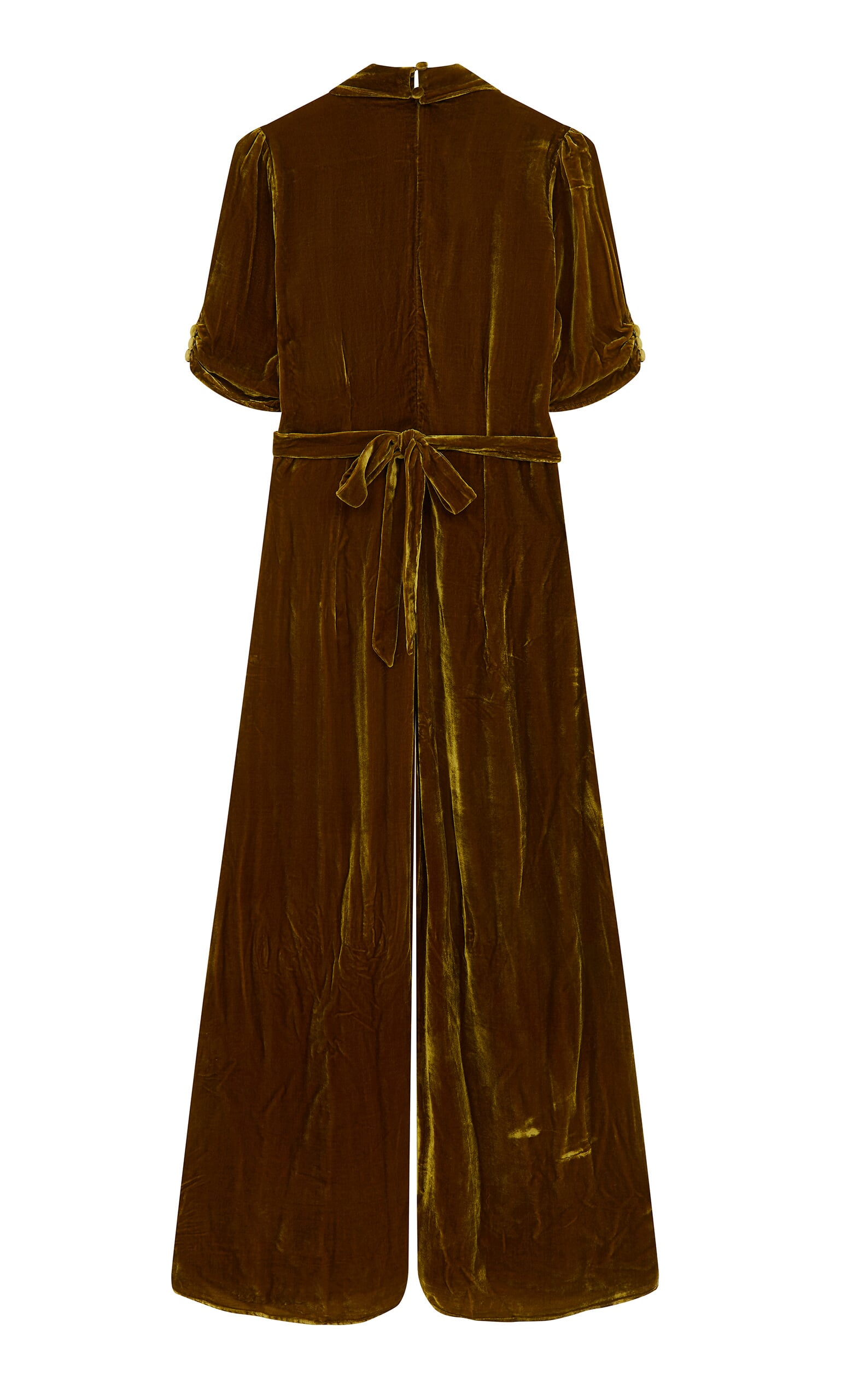 Old gold velvet jumpsuit