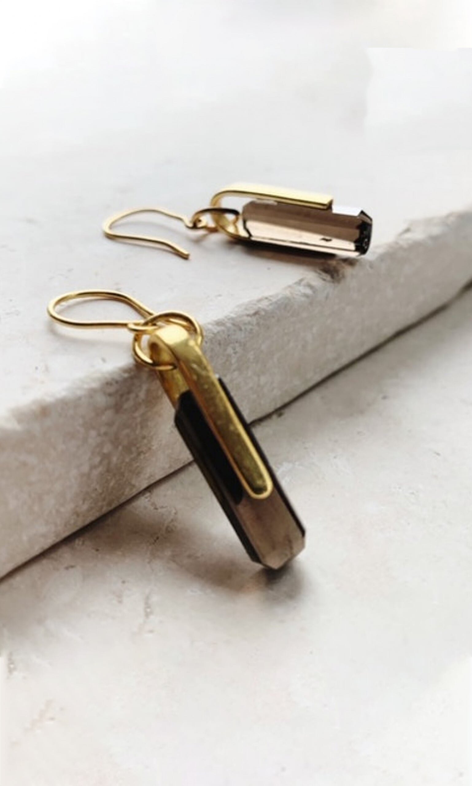 Smokey quartz earrings