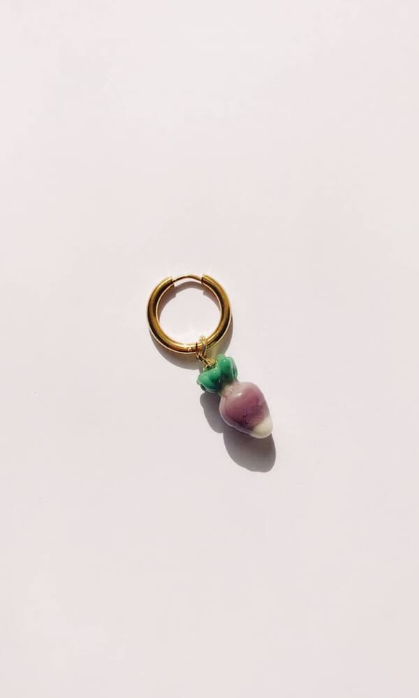 Turnip earring (single earring)