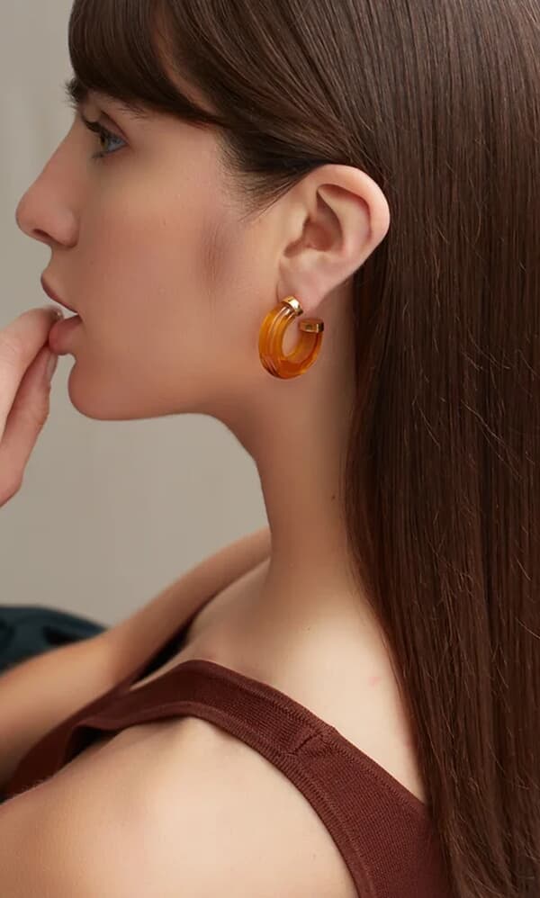 Naomi earrings - amber