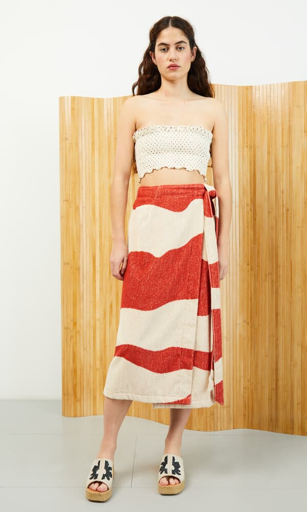 Terry wrap skirt