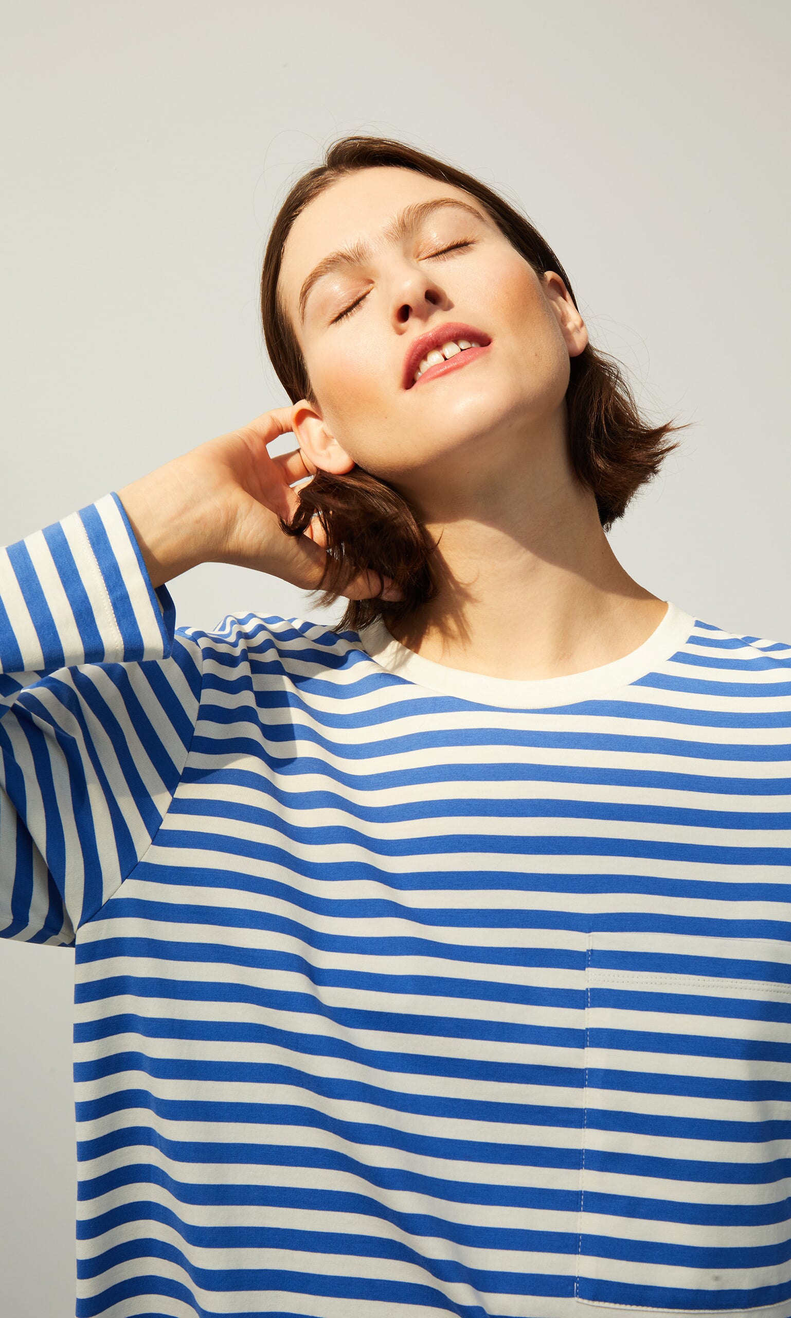 Blue striped top