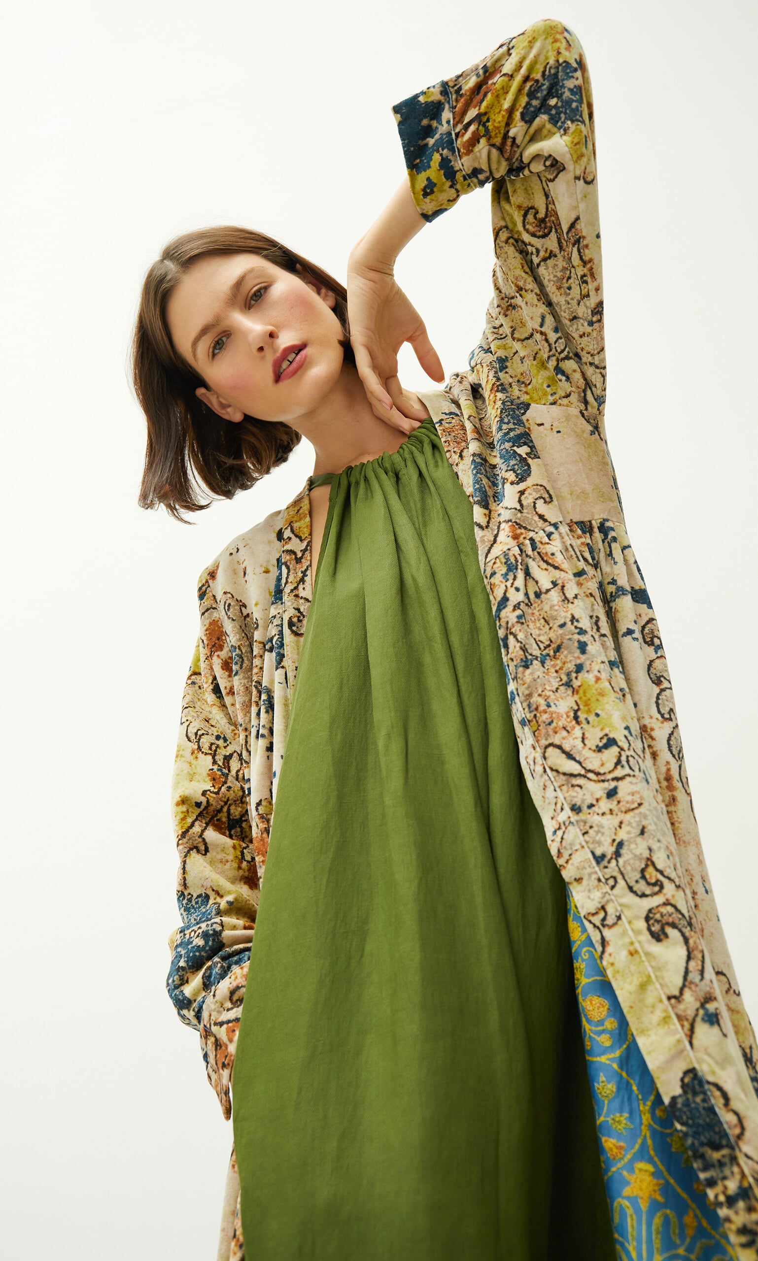 Dhurrie velvet coat