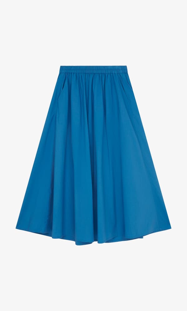 Cobalt midi skirt