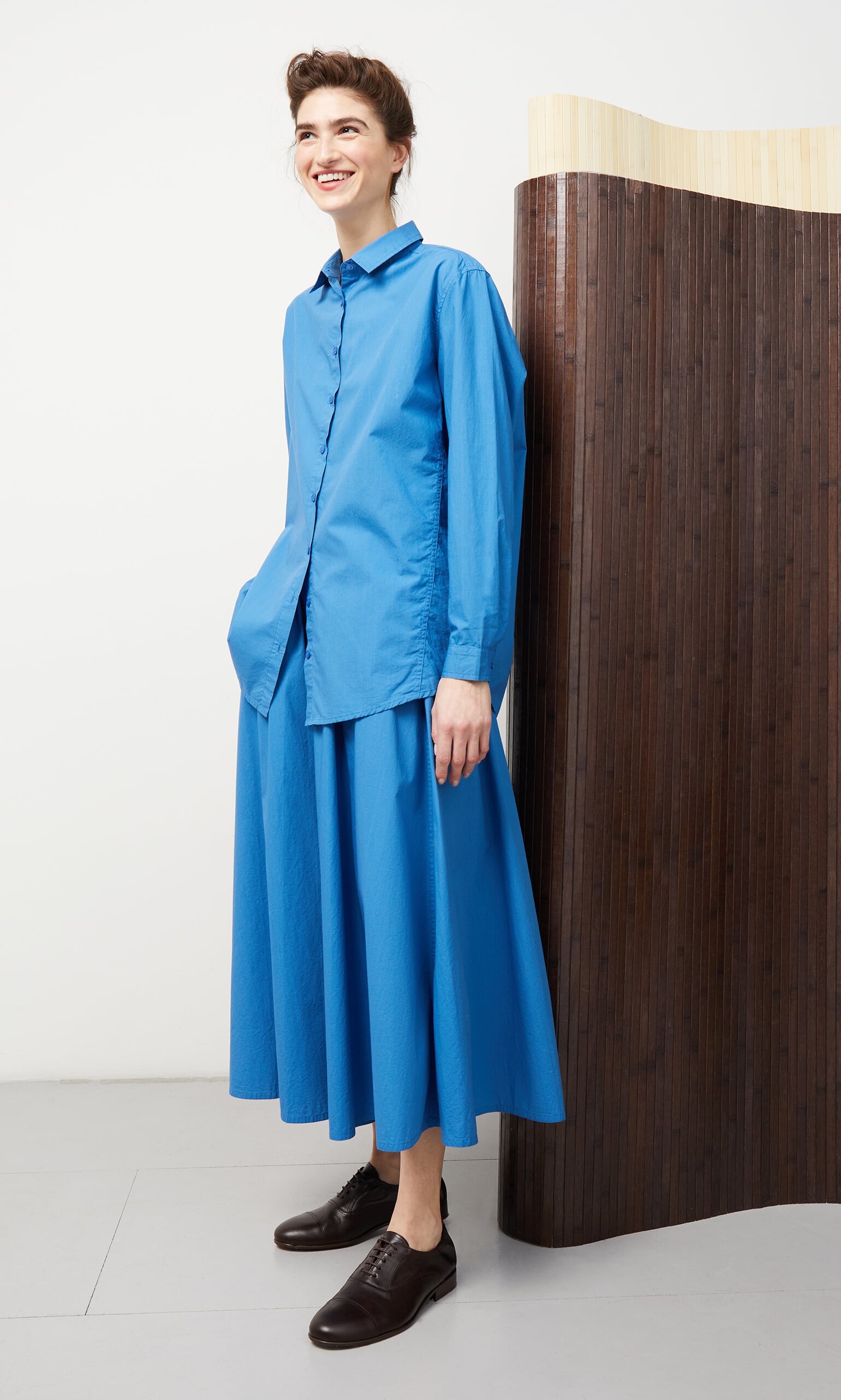 Cobalt midi skirt