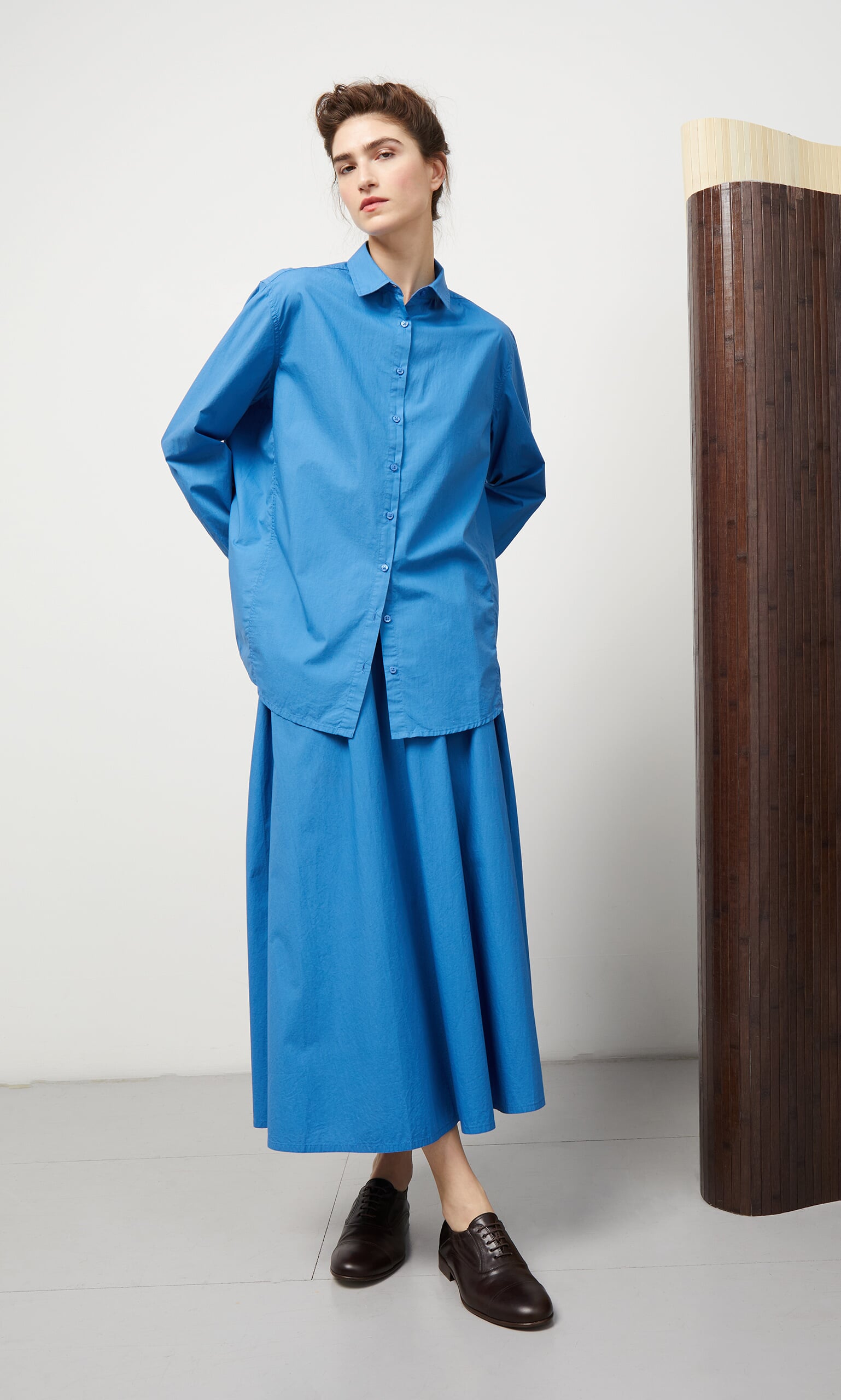 Cobalt midi skirt