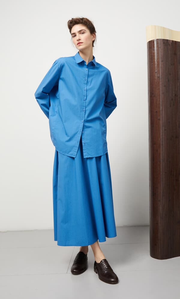 Cobalt midi skirt