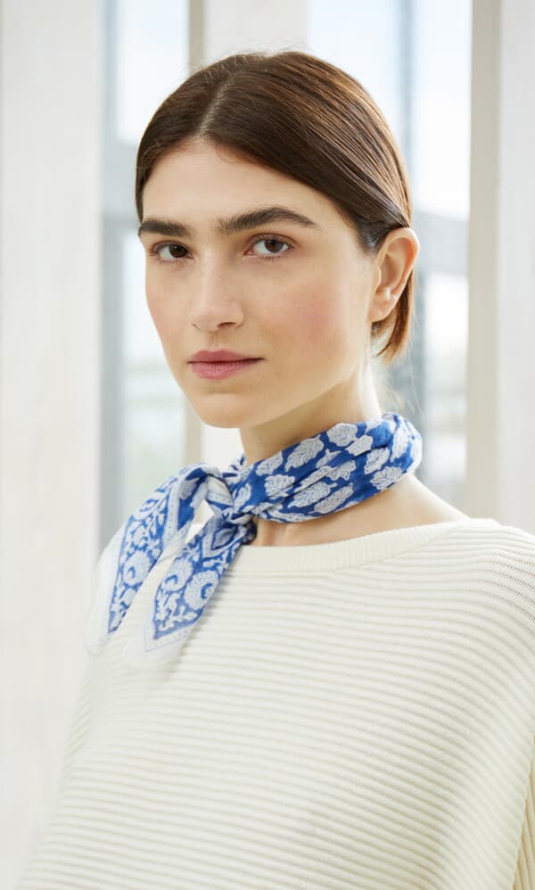 Blue Square scarf