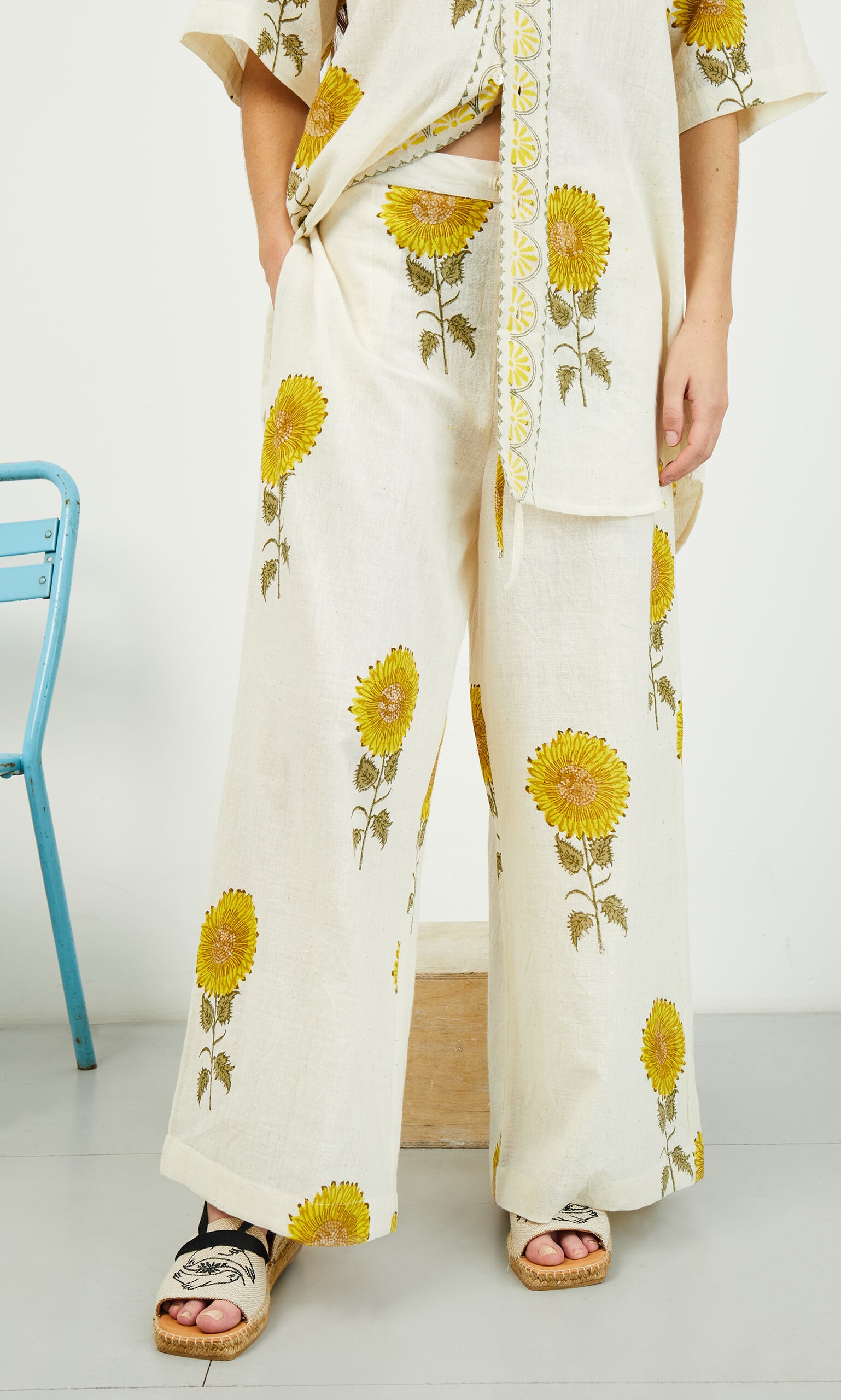 Yellow deals flower pants