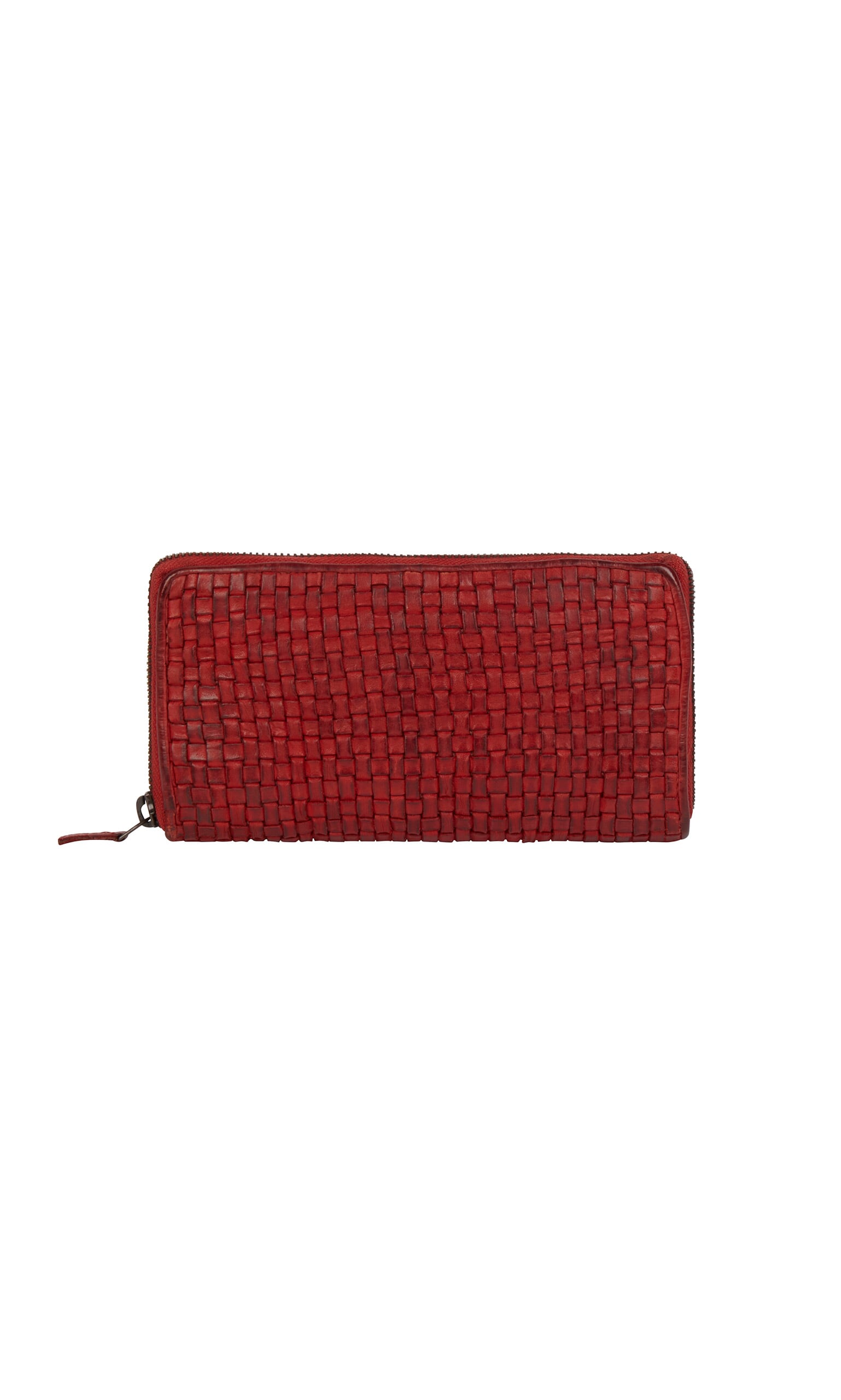Red woven wallet