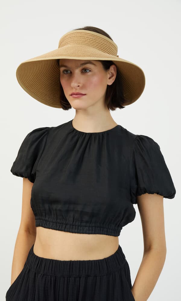 Straw sunvisor