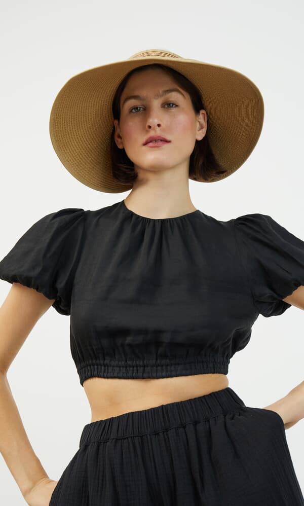 Straw sunvisor