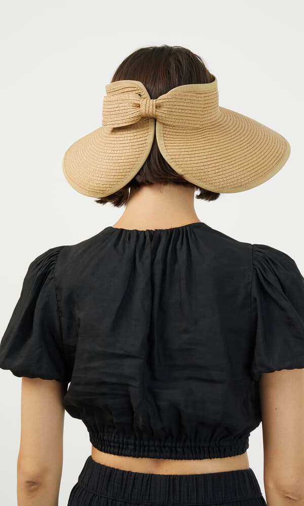 Straw sunvisor