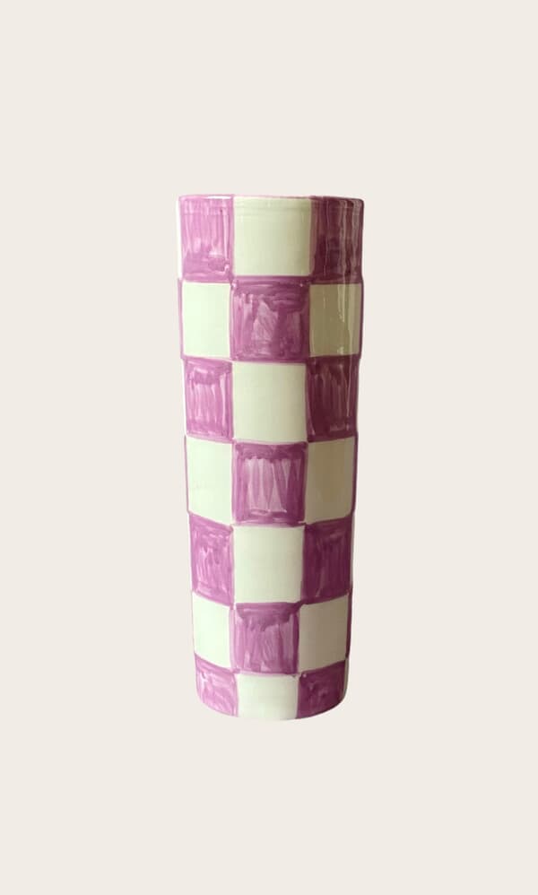 Checker vase - Lilac