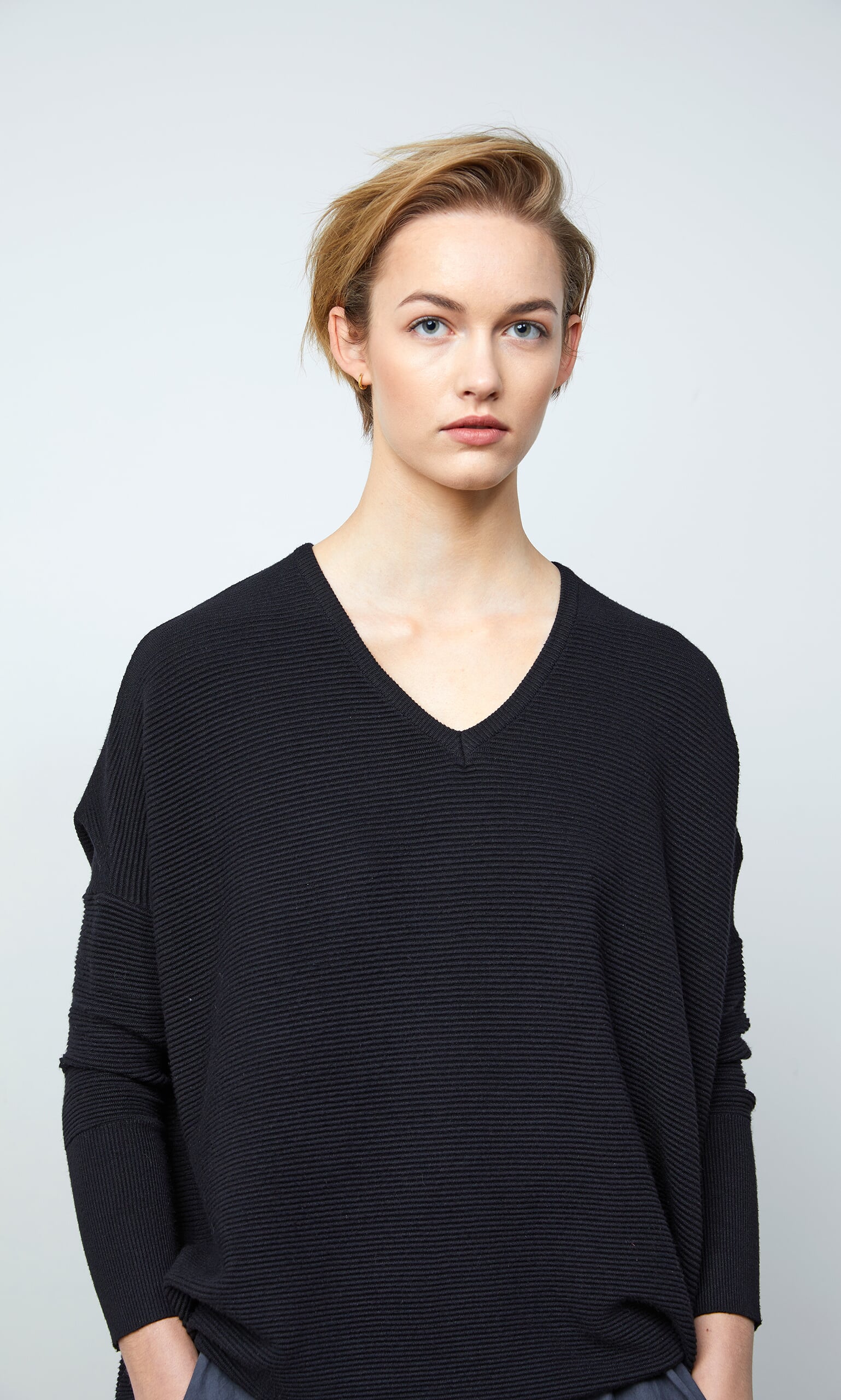 Jack V Neck Sweater - Black