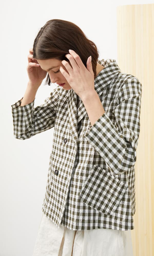 Gingham Blazer