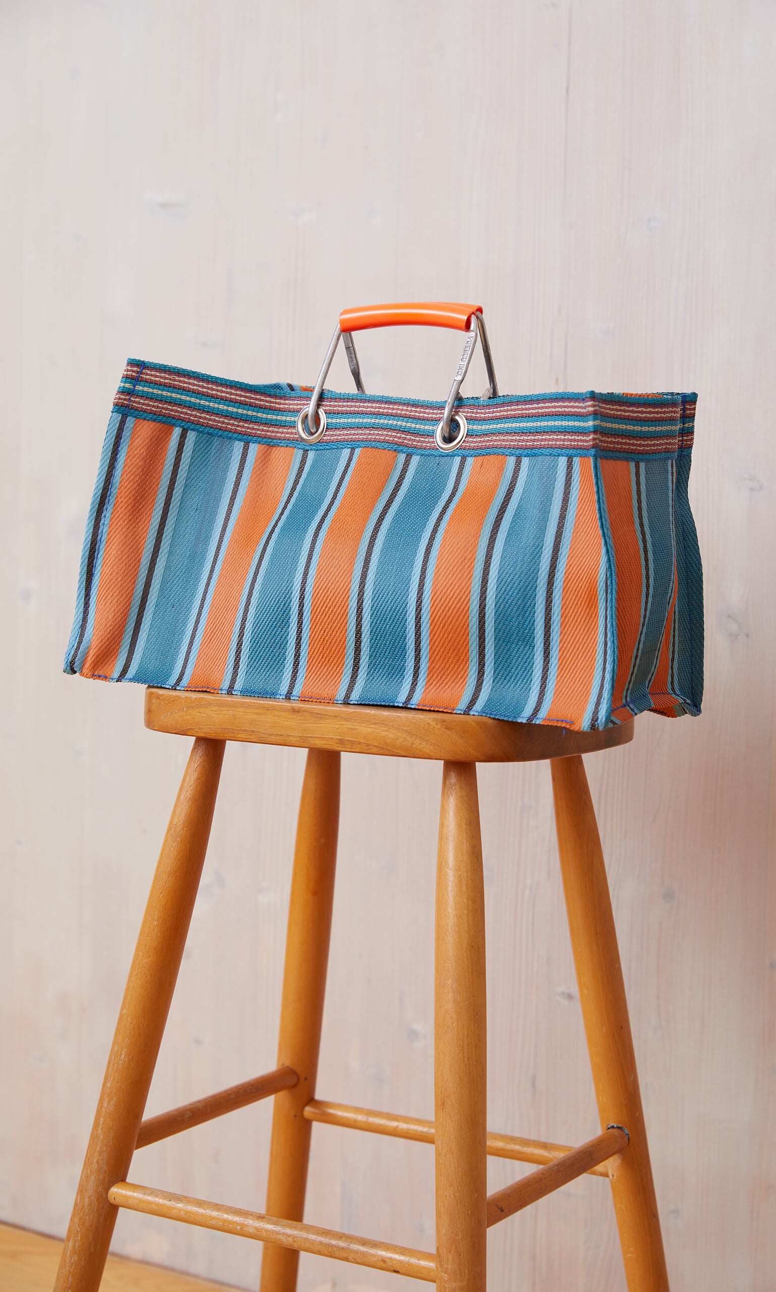 Recycled striped shopper