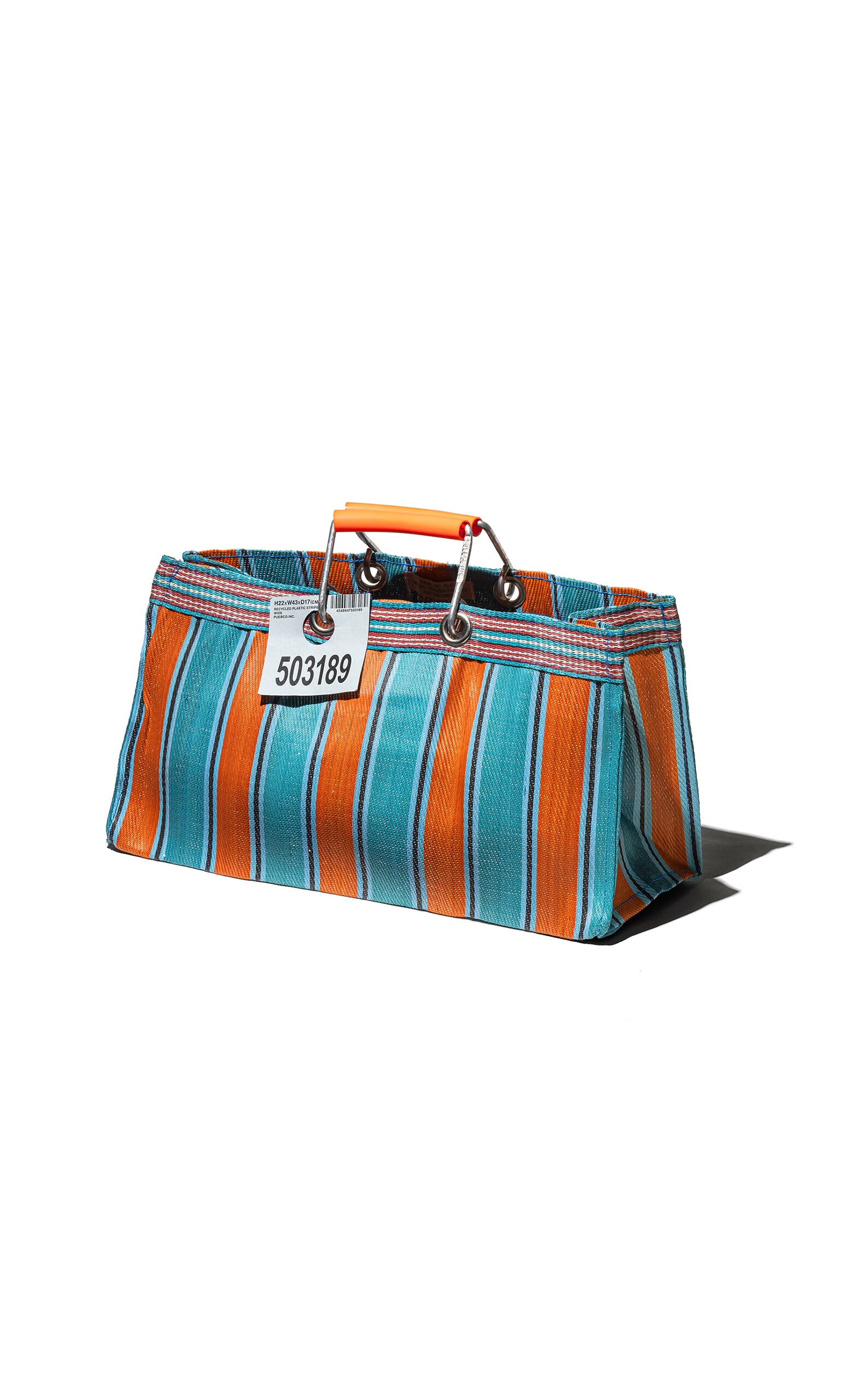 Recycled striped shopper