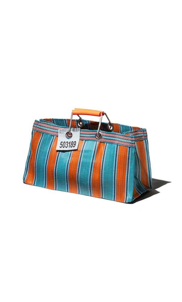 Recycled striped shopper