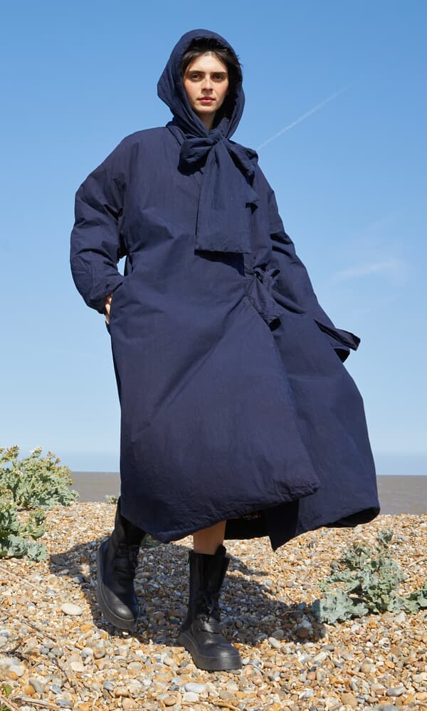 Navy Quilted Hood