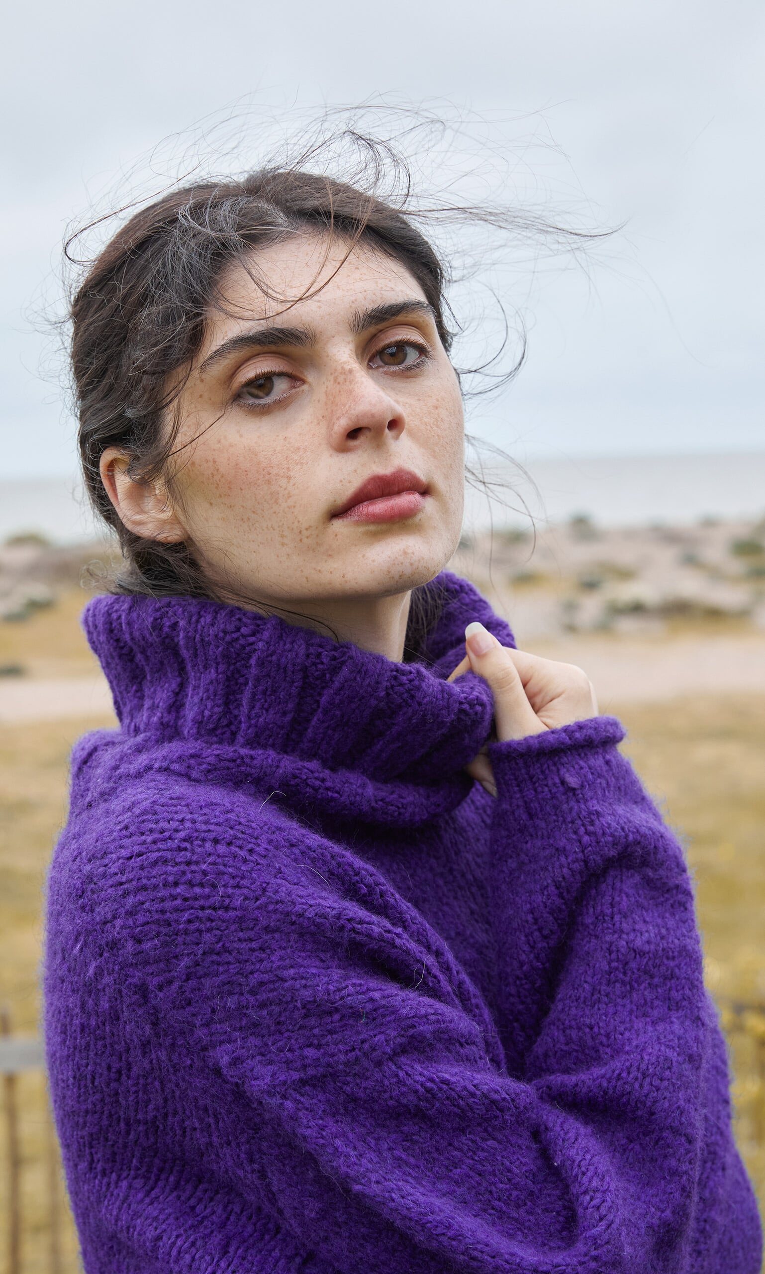 Purple wool clearance jumper