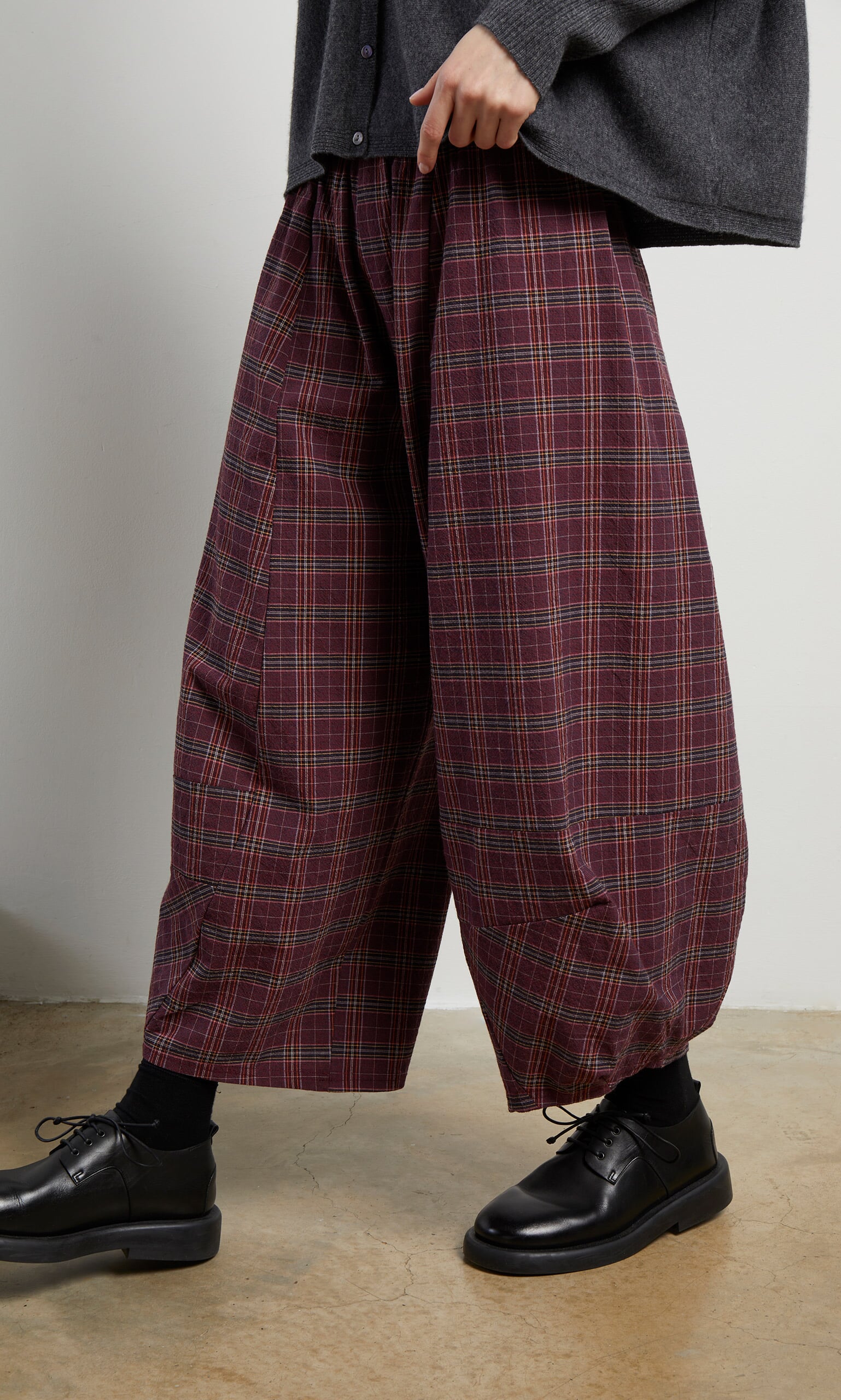 Red and grey plaid sales pants