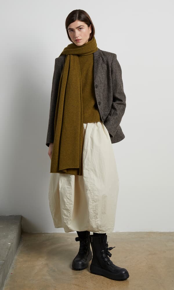 Long Olive Scarf