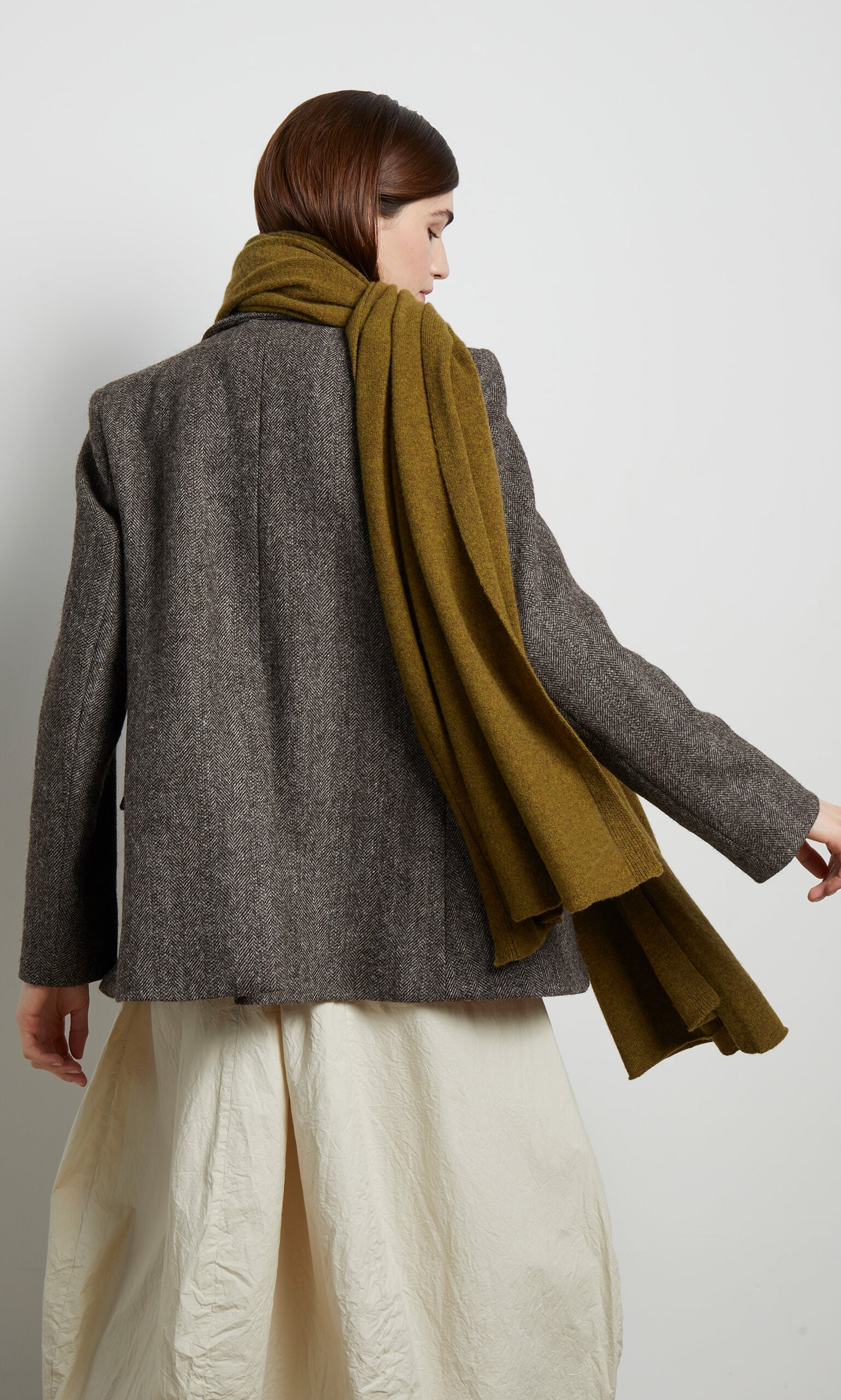 Long Olive Scarf