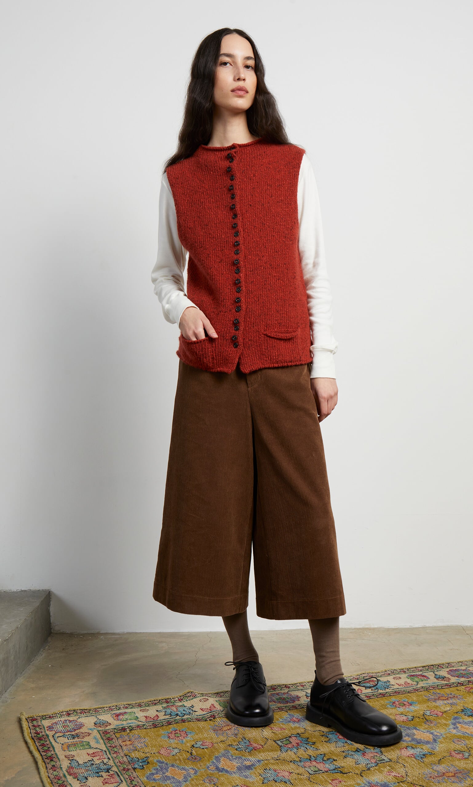 Red wool sale waistcoat