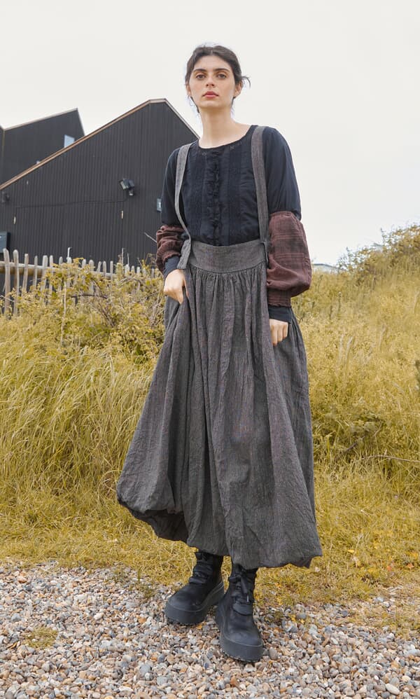 Char Skirt With Braces