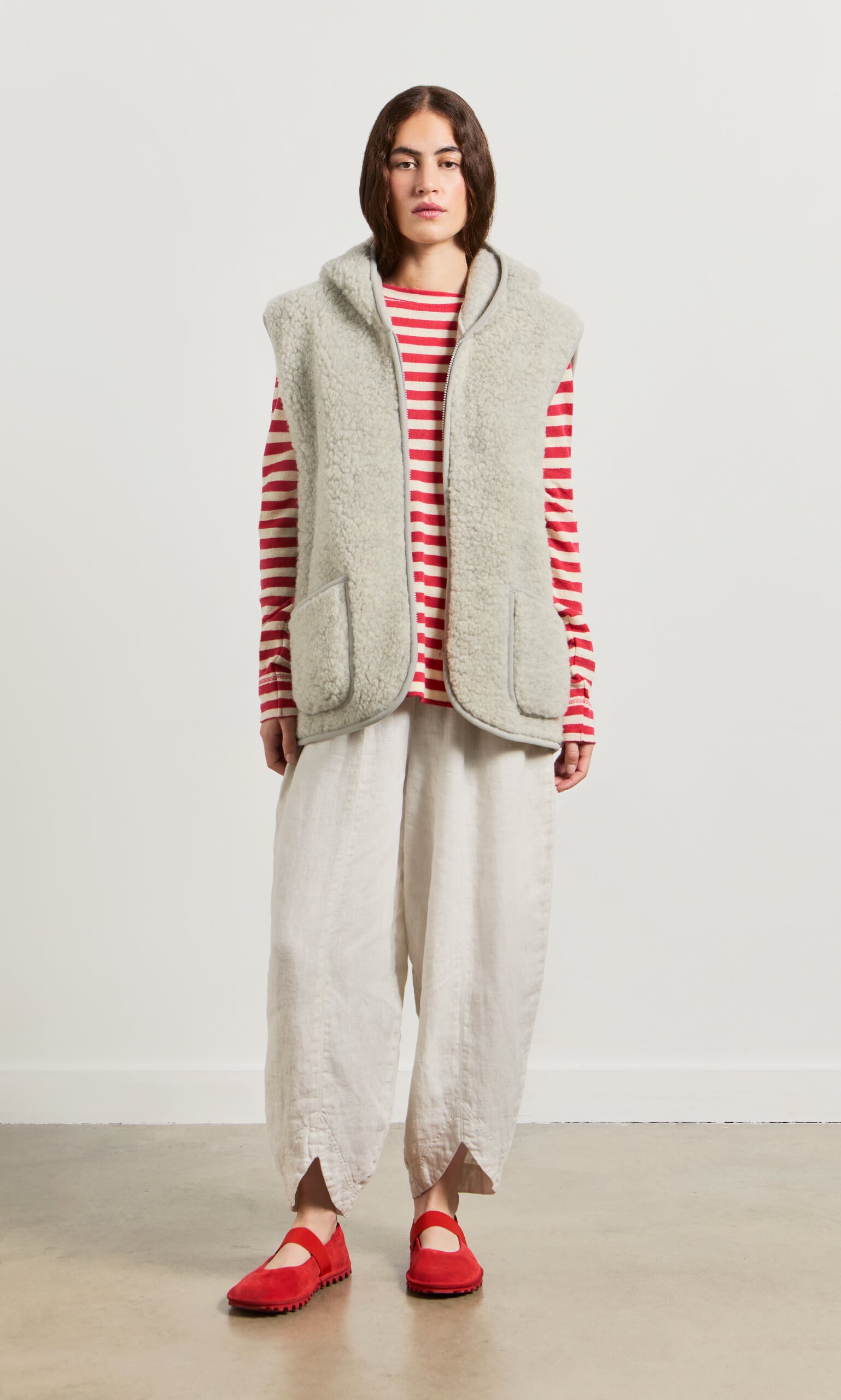 Wool Gilet - Light Grey
